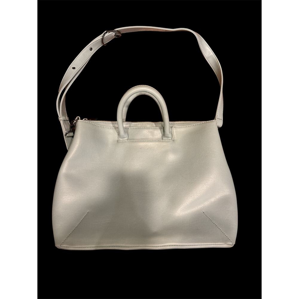 Matt and Nat vegan leather light blue handbag shoulder bag 3 compartments